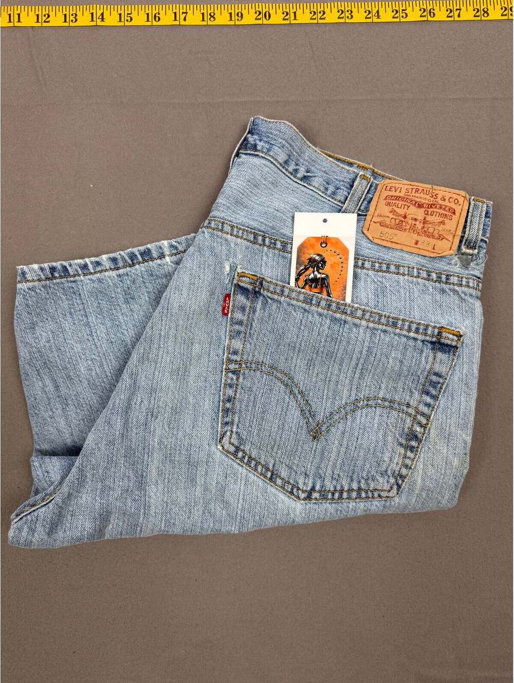 Vintage Levi’s 505 Super-Faded Light Wash Denim Shorts